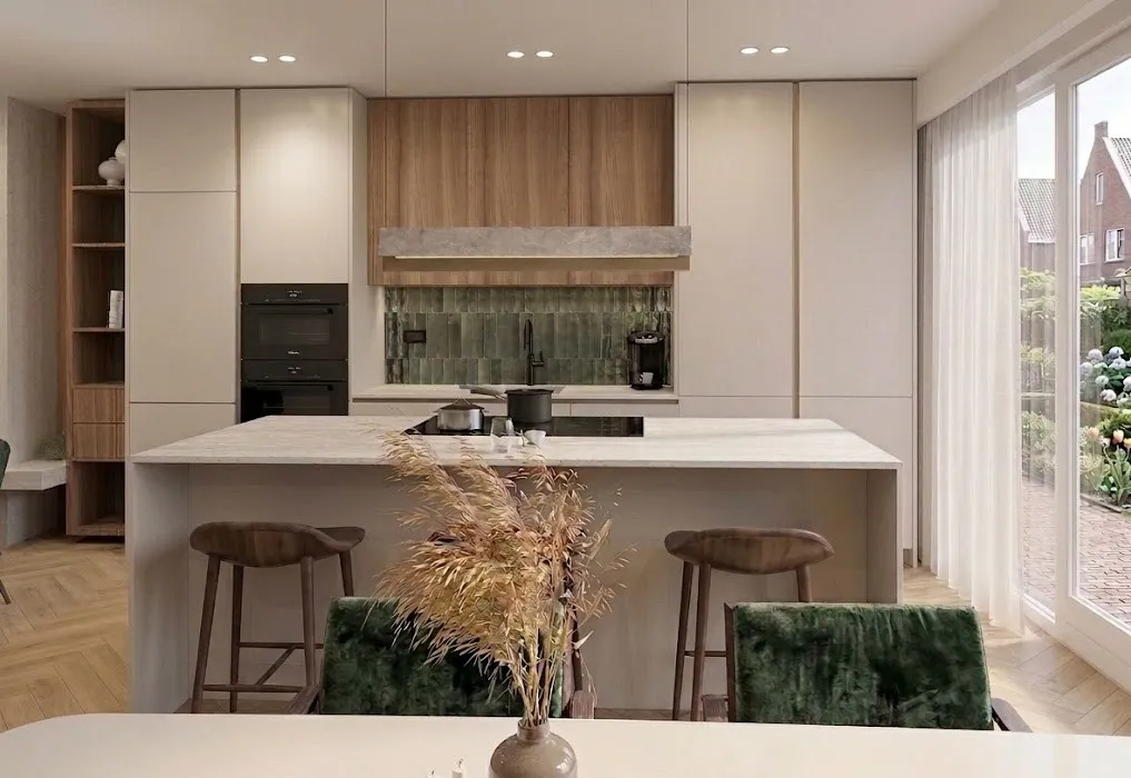 Living space in warm neutral tones
